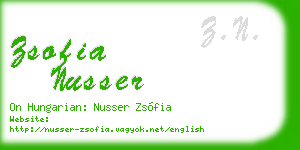 zsofia nusser business card