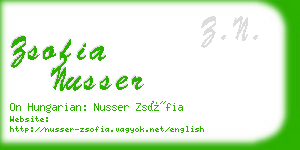 zsofia nusser business card